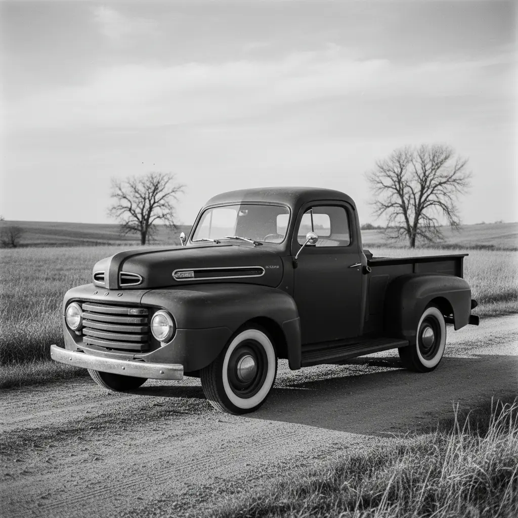 Historic photo of first delivery truck