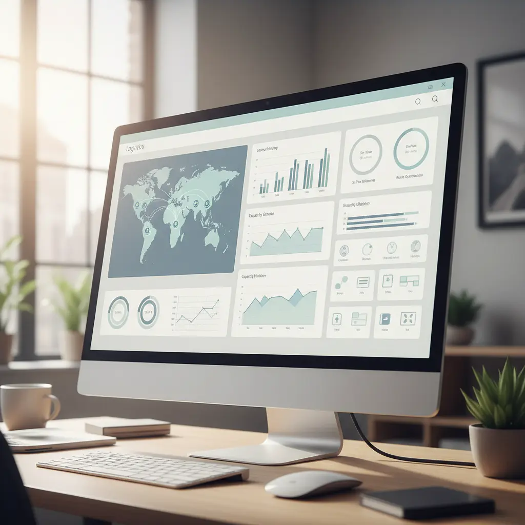 Logistics software dashboard